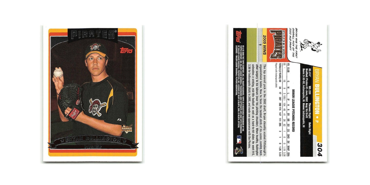Bryan Bullington Rookie 2006 Topps #304 Pittsburgh Pirates Baseball Card NM