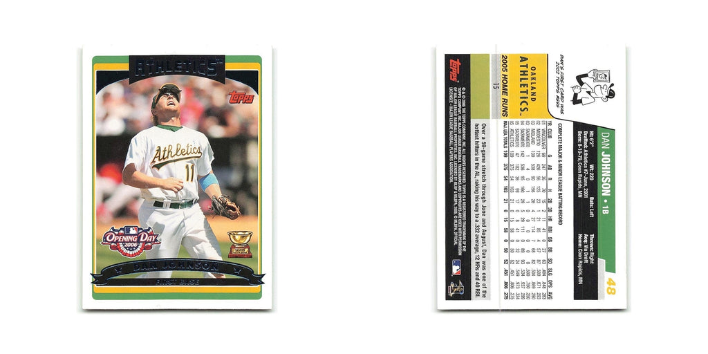 Dan Johnson Gold Cup 2006 Topps Opening Day #48 Oakland Athletics NM