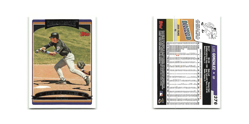 Luis Gonzalez 2006 Topps #376 Arizona Diamondbacks Baseball Card NM