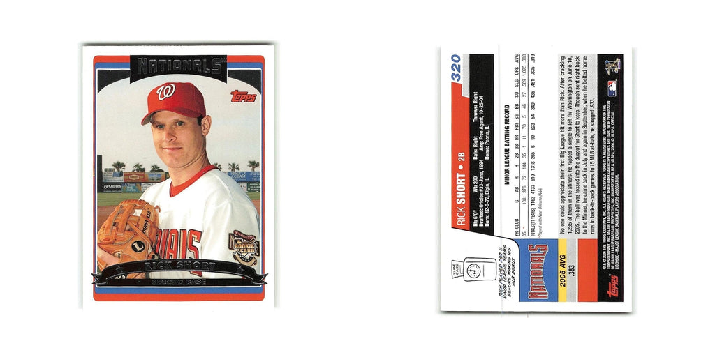 Rick Short Rookie 2006 Topps #320 Washington Nationals Baseball Card NM