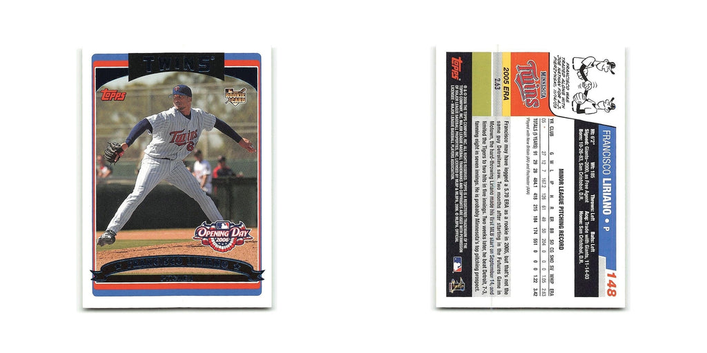 Francisco Liriano Rookie 2006 Topps Opening Day #148 Minnesota Twins NM