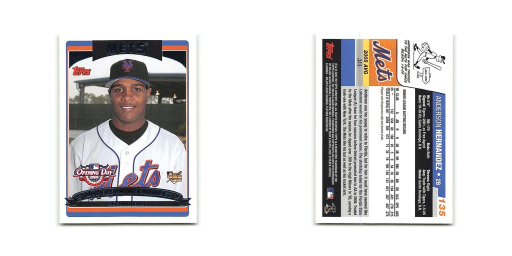 Anderson Hernandez Rookie 2006 Topps Opening Day #135 New York Mets NM
