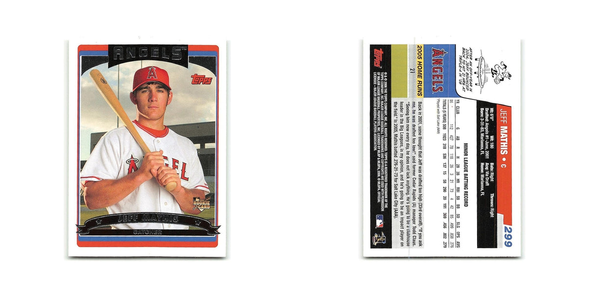 Jeff Mathis Rookie 2006 Topps #299 Los Angeles Angels Baseball Card NM