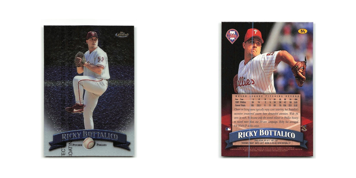 Ricky Bottalico 1998 Topps Finest w Coating #84 Philadelphia Phillies NM