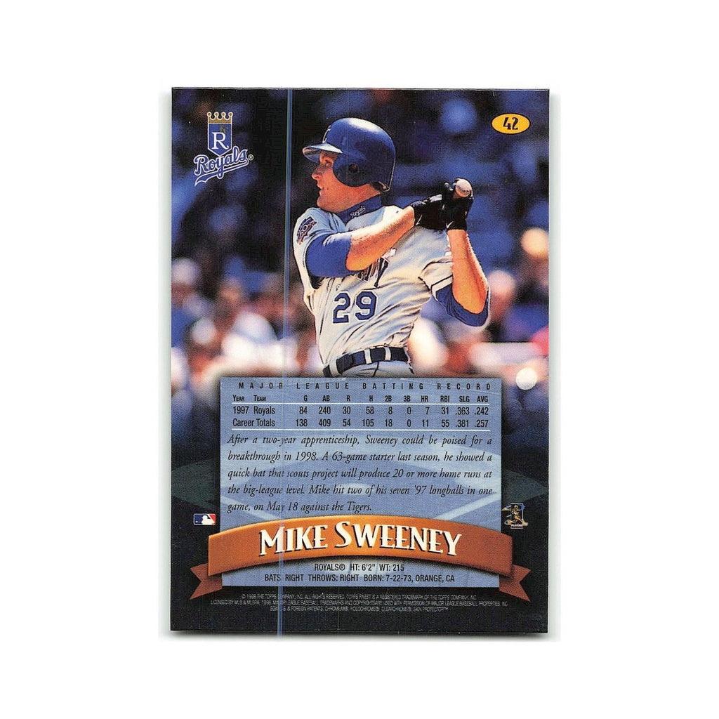Mike Sweeney 1998 Topps Finest w Coating #42 Kansas City Royals Baseball Card NM