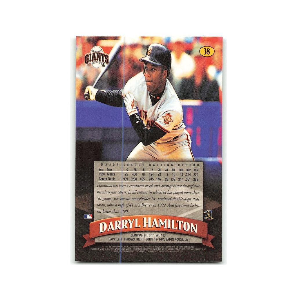 Darryl Hamilton 1998 Topps Finest w Coating #38 San Francisco Giants NM