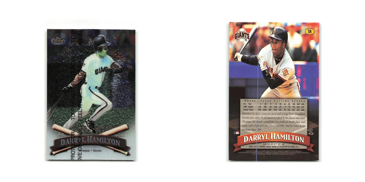 Darryl Hamilton 1998 Topps Finest w Coating #38 San Francisco Giants NM