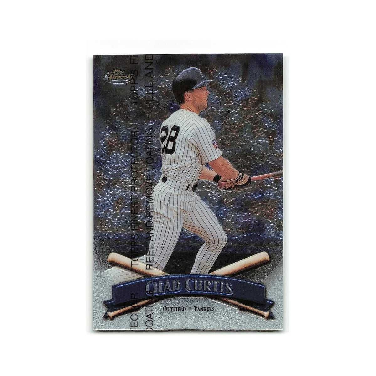 Chad Curtis 1998 Topps Finest w Coating #82 New York Yankees Baseball Card NM