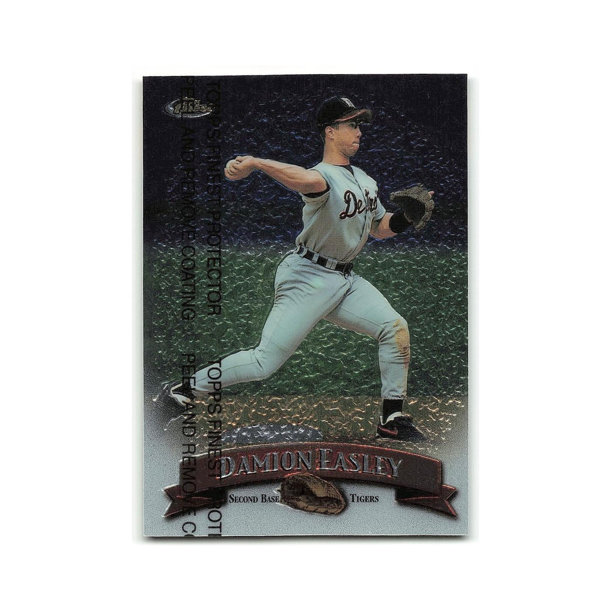 Damion Easley 1998 Topps Finest w Coating #116 Detroit Tigers Baseball Card NM