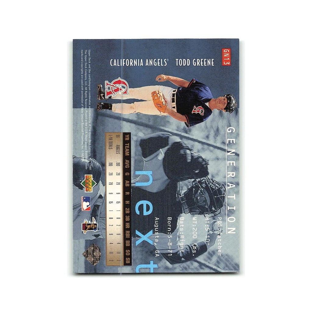 Todd Greene 1997 Upper Deck UD3 #GN13 Los Angeles Angels Baseball Card NM