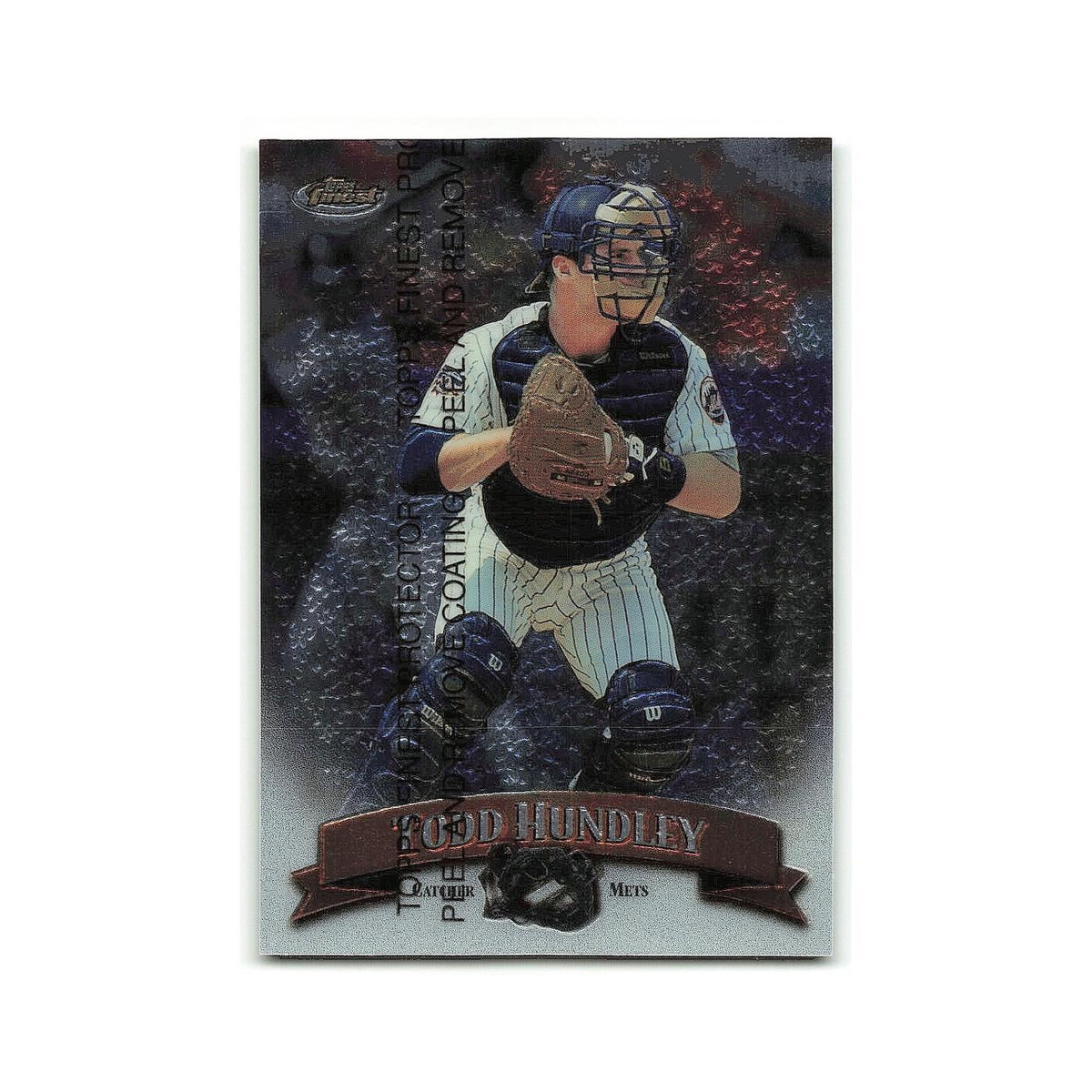 Todd Hundley 1998 Topps Finest w Coating #109 New York Mets Baseball Card NM