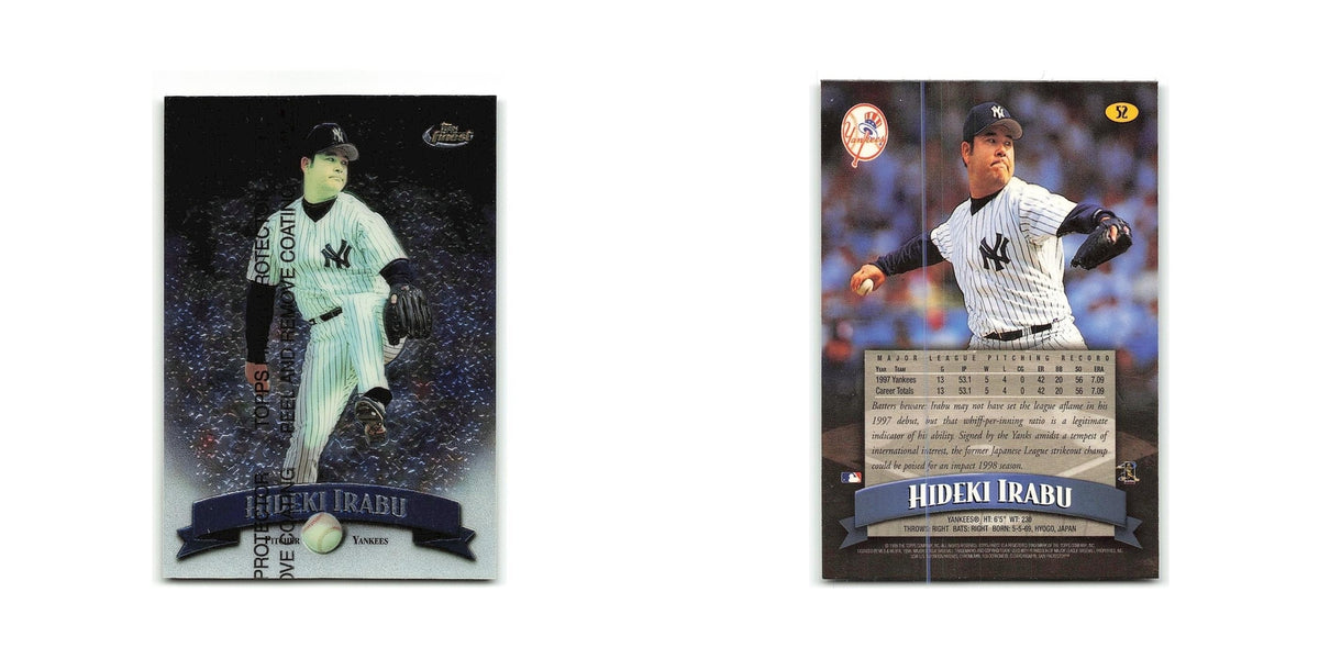 Hideki Irabu 1998 Topps Finest w Coating #52 New York Yankees Baseball Card NM