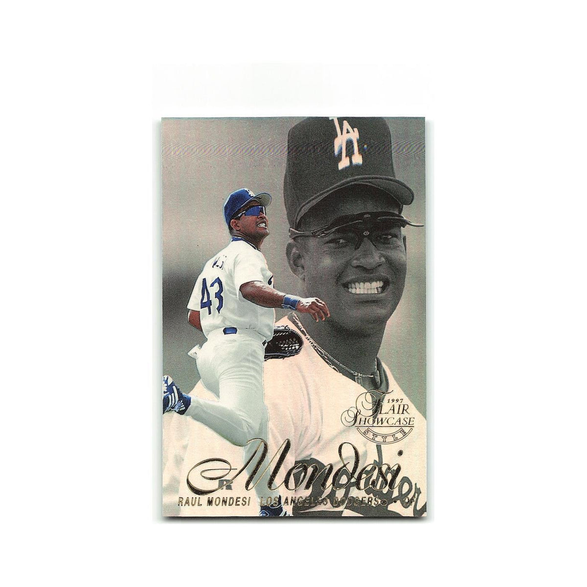 Raul Mondesi 1997 Flair Showcase #43 Los Angeles Dodgers Baseball Card NM