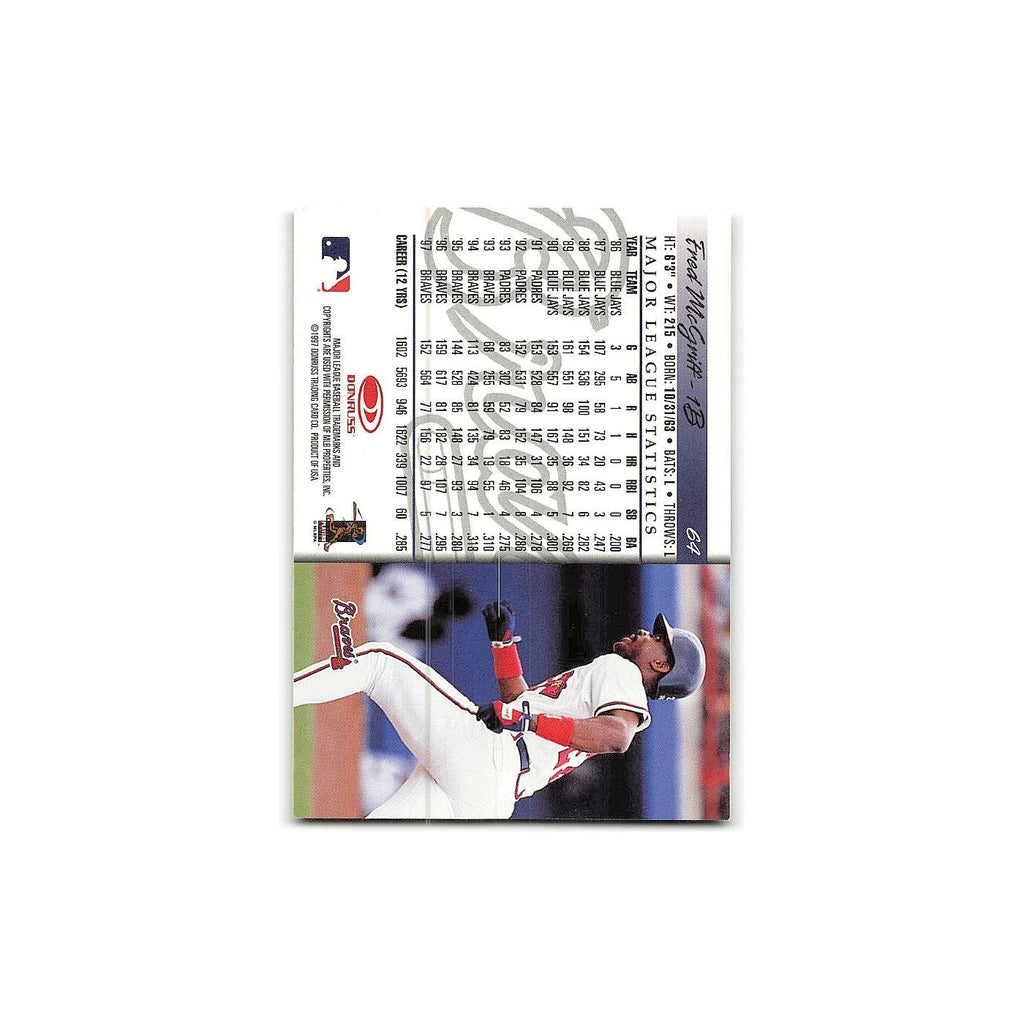 Fred McGriff 1998 Donruss #64 Atlanta Braves Baseball Card NM