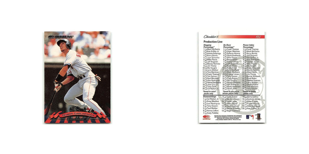 Nomar Gaciaparra 1998 Donruss #170 Checklist Baseball Card NM