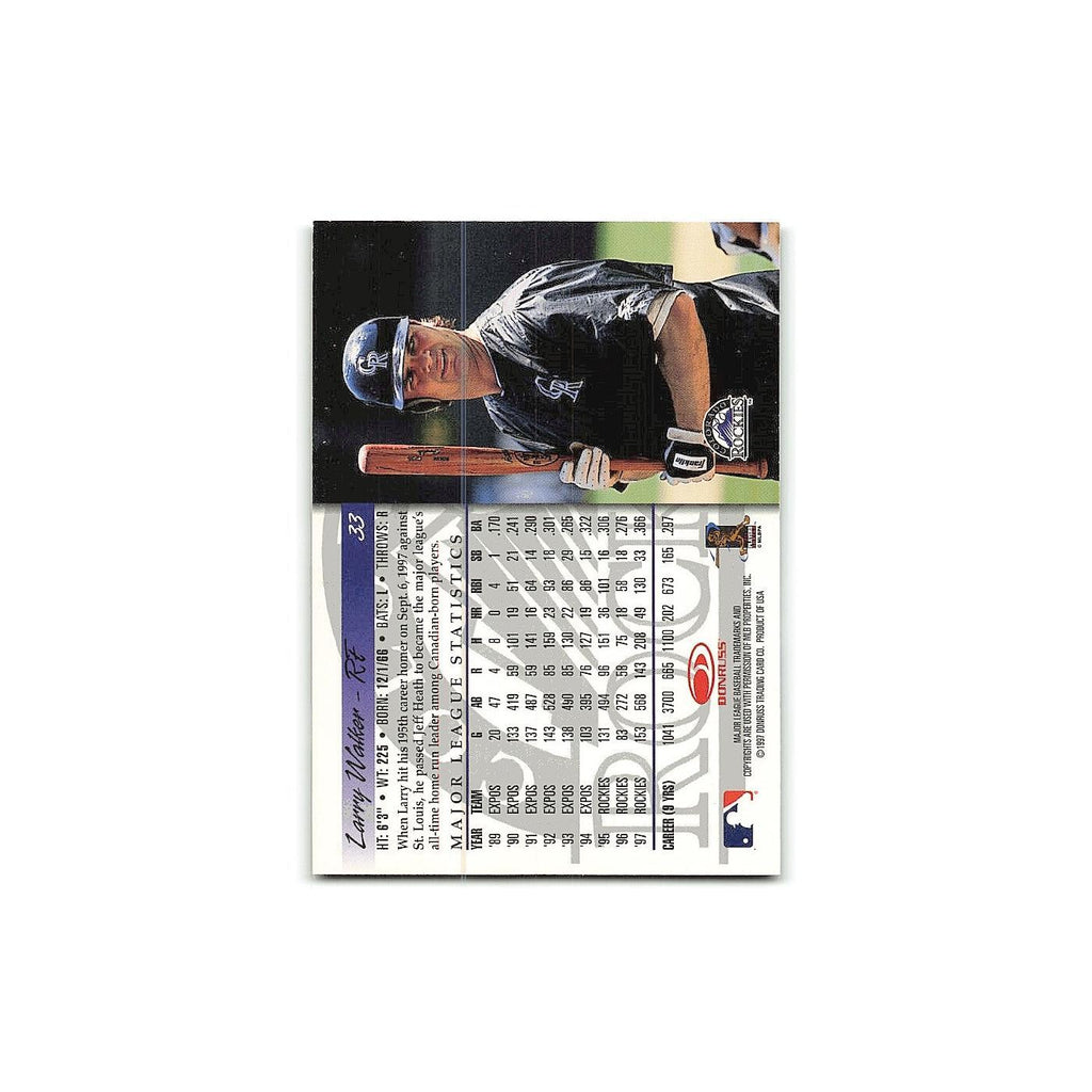 Larry Walker 1998 Donruss #33 Colorado Rockies Baseball Card NM