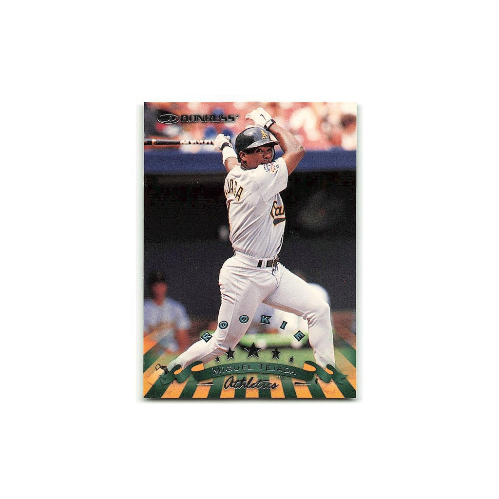 Miguel Tejada Rookie 1998 Donruss #111 Oakland Athletics Baseball Card NM
