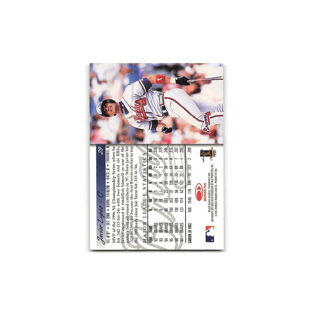 Javier Lopez 1998 Donruss #29 Atlanta Braves Baseball Card NM