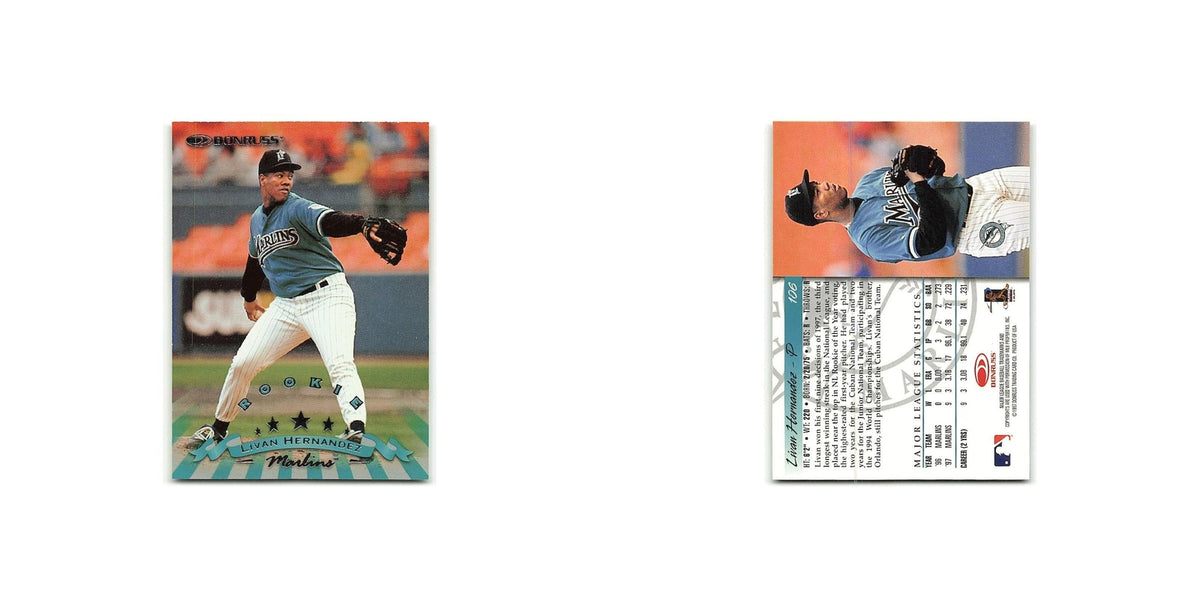 Livan Hernandez Rookie 1998 Donruss #106 Florida Marlins Baseball Card NM