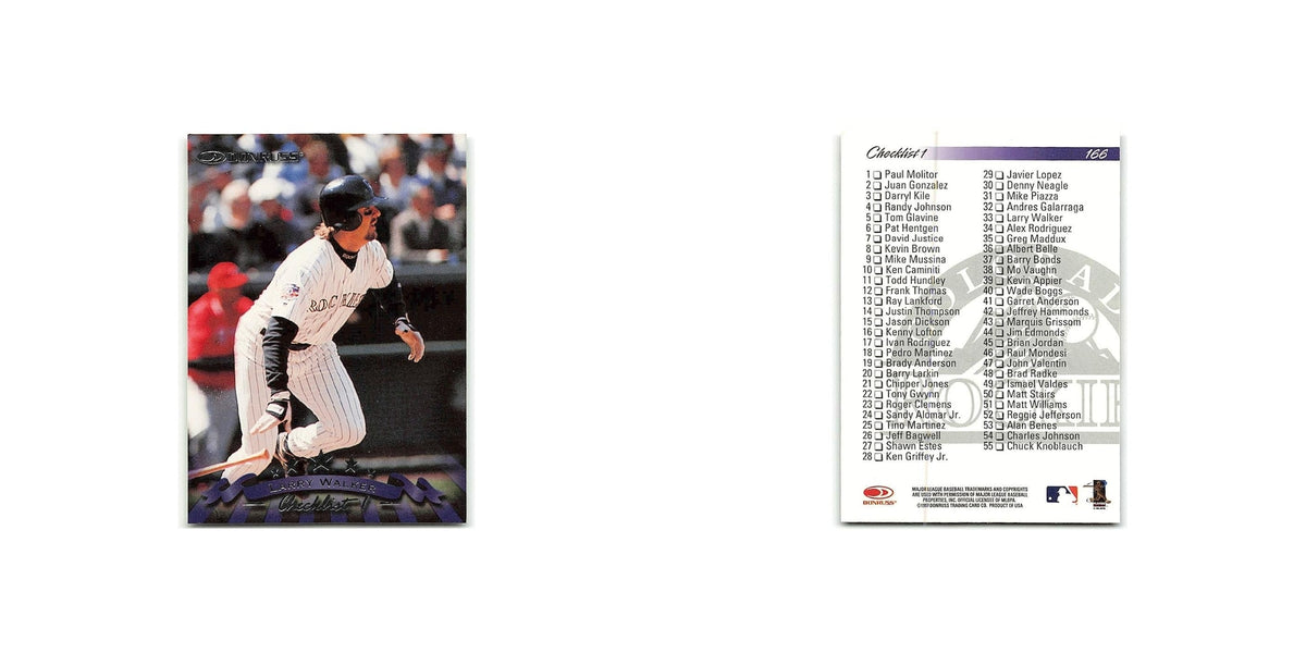 Larry Walker 1998 Donruss #166 Checklist Baseball Card NM