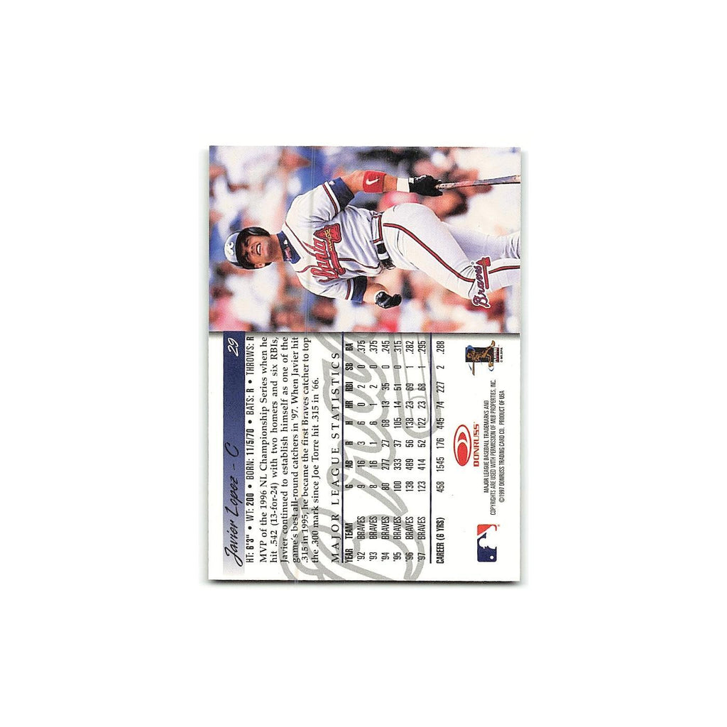 Javier Lopez 1998 Donruss #29 Atlanta Braves Baseball Card NM