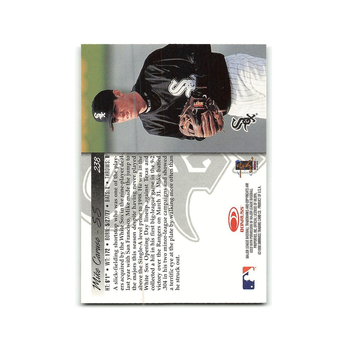 Mike Caruso Rookie 1998 Donruss #238 Chicago White Sox Baseball Card NM