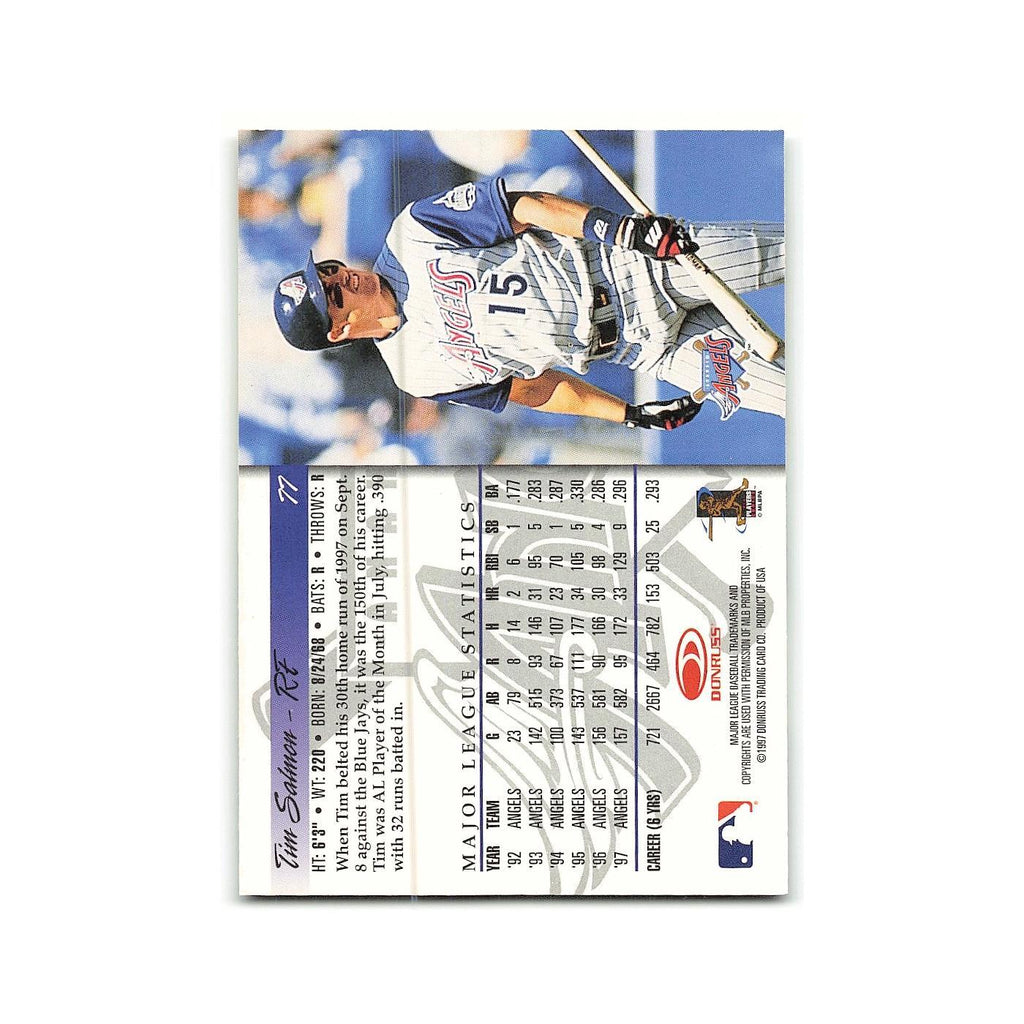 Tim Salmon 1998 Donruss #77 Anaheim Angels Baseball Card NM