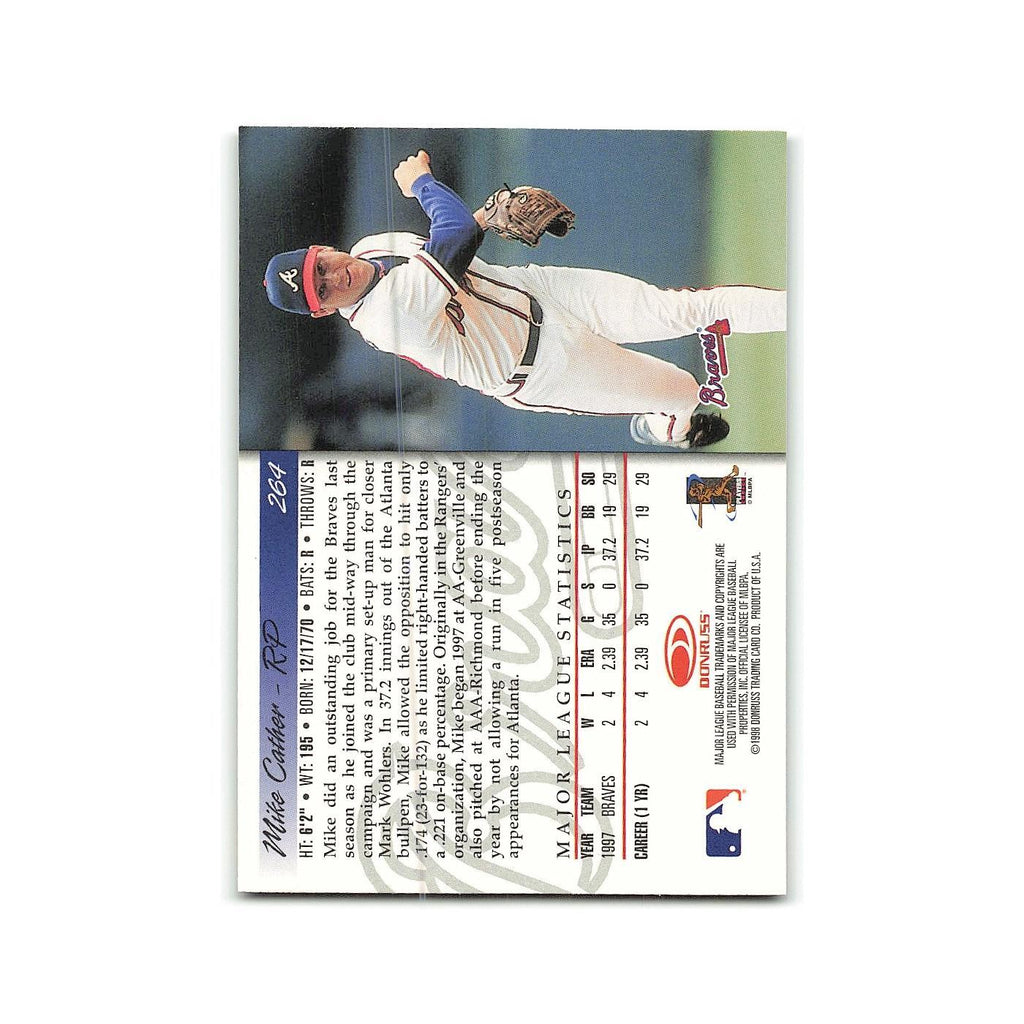 Mike Cather Rookie 1998 Donruss #264 Atlanta Braves Baseball Card NM