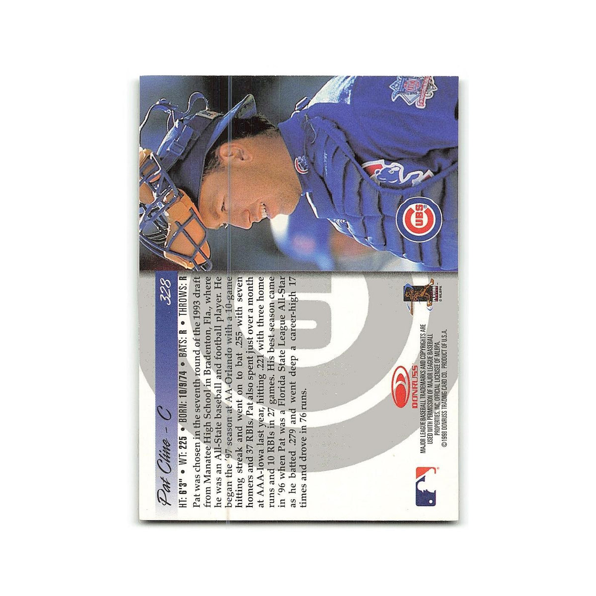Pat Cline Rookie 1998 Donruss #328 Chicago Cubs Baseball Card NM