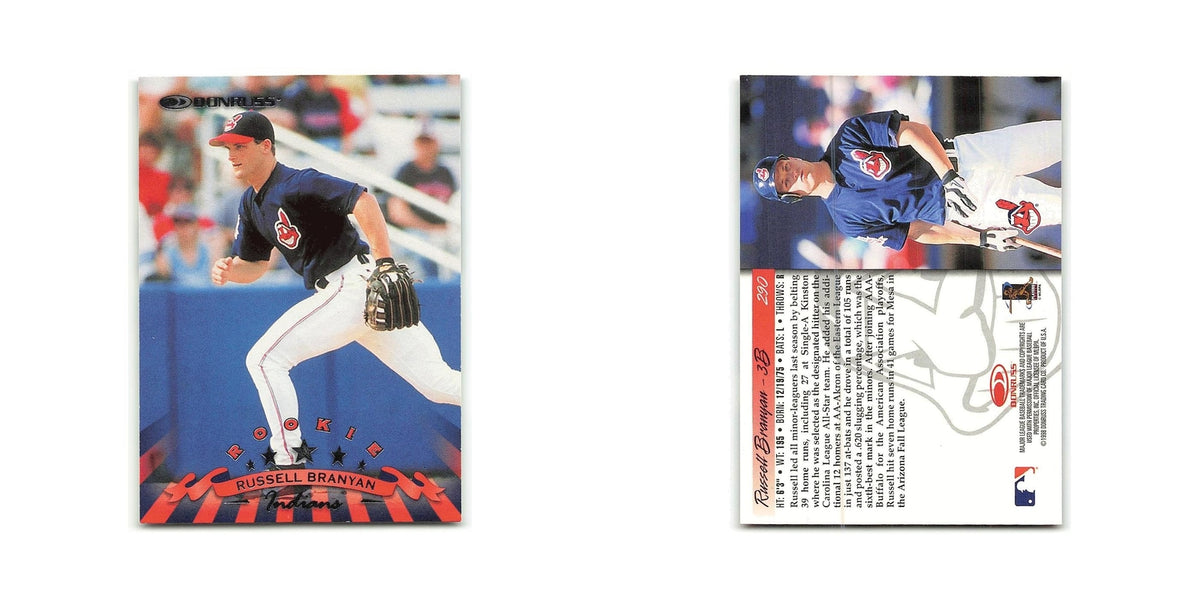 Russell Branyan Rookie 1998 Donruss #290 Cleveland Indians Baseball Card NM