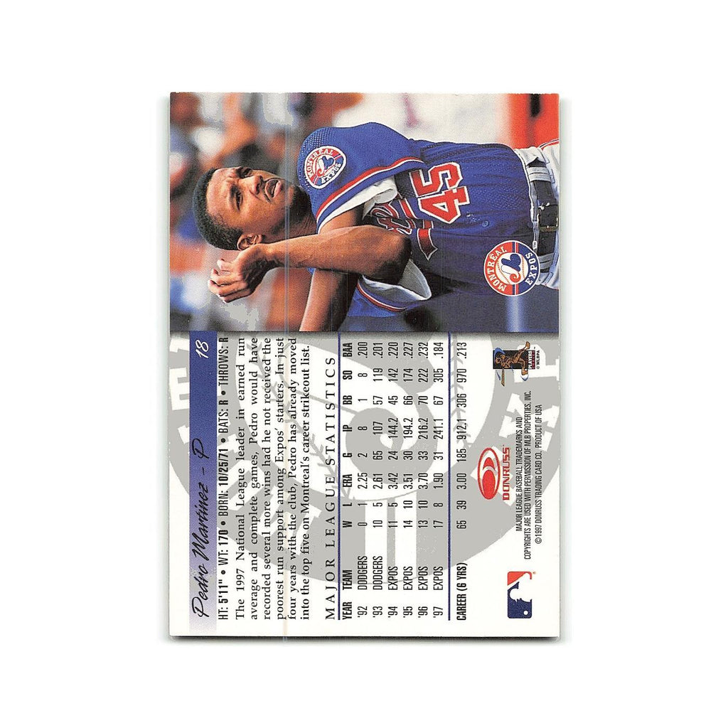 Pedro Martinez 1998 Donruss #18 Montreal Expos Baseball Card NM