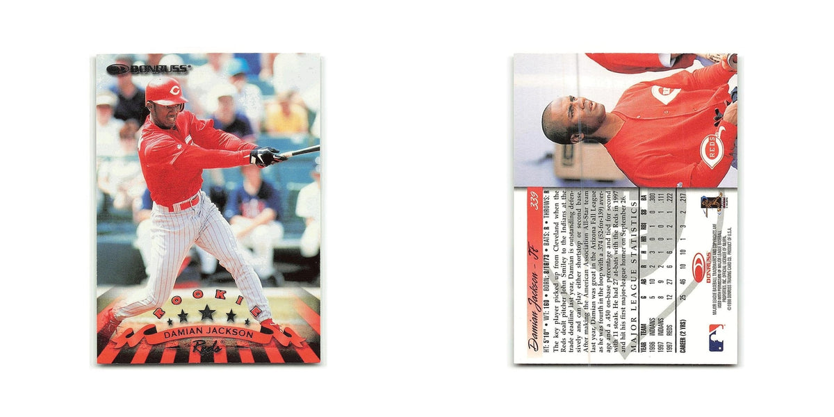 Damian Jackson Rookie 1998 Donruss #339 Cincinnati Reds Baseball Card NM