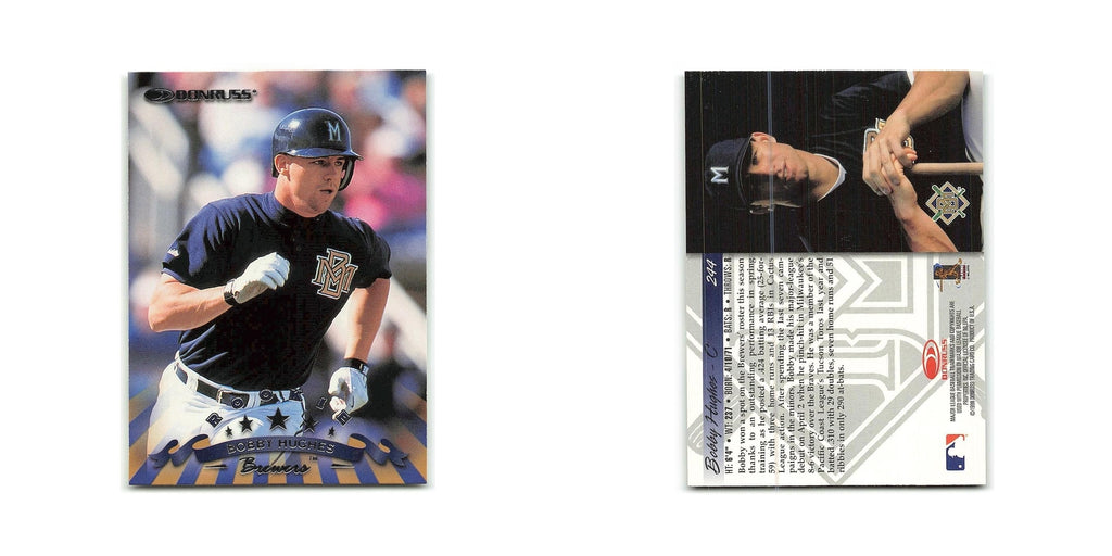 Bobby Hughes Rookie 1998 Donruss #244 Milwaukee Brewers Baseball Card NM