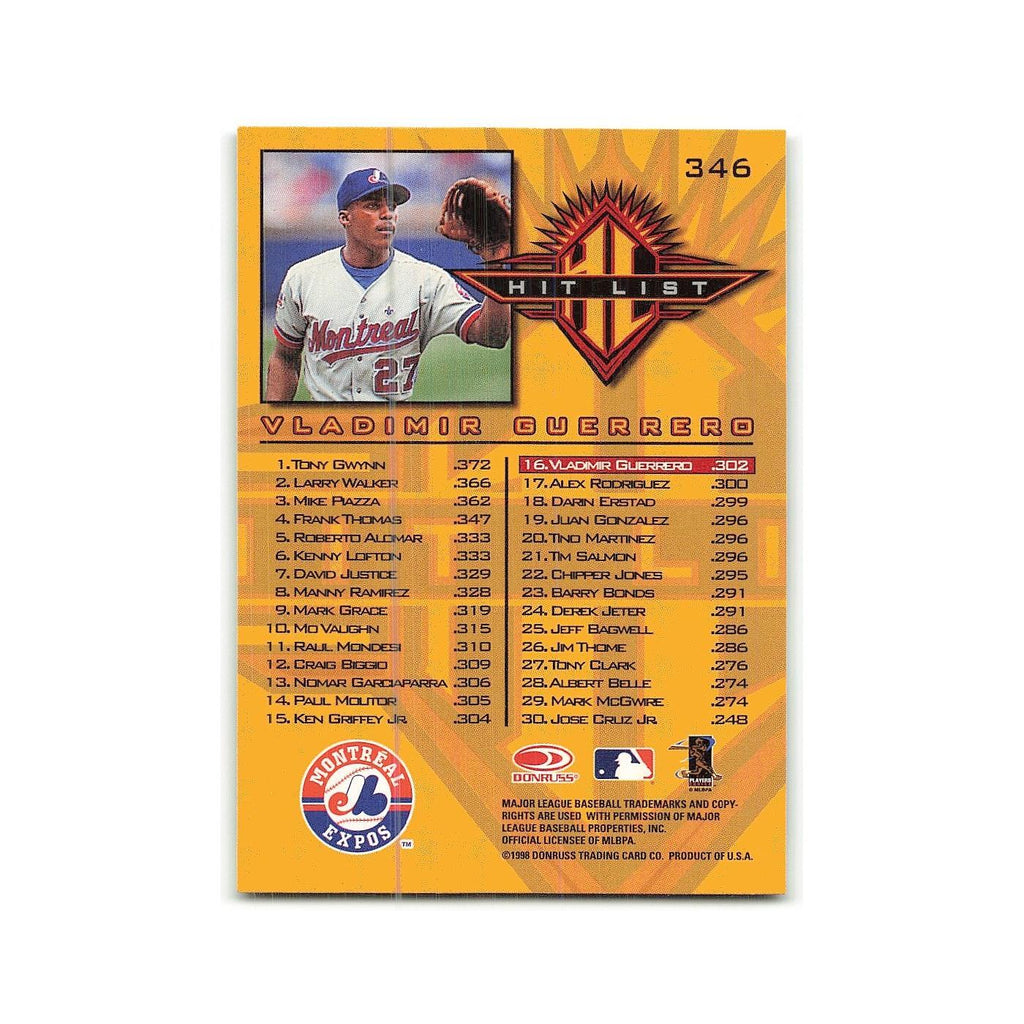 Vladimir Guerrero 1998 Donruss #346 Montreal Expos Baseball Card NM