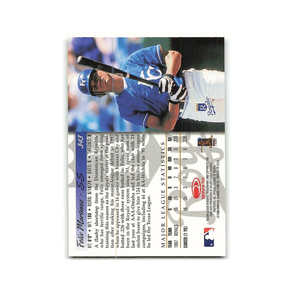 Felix Martinez Rookie 1998 Donruss #343 Kansas City Royals Baseball Card NM