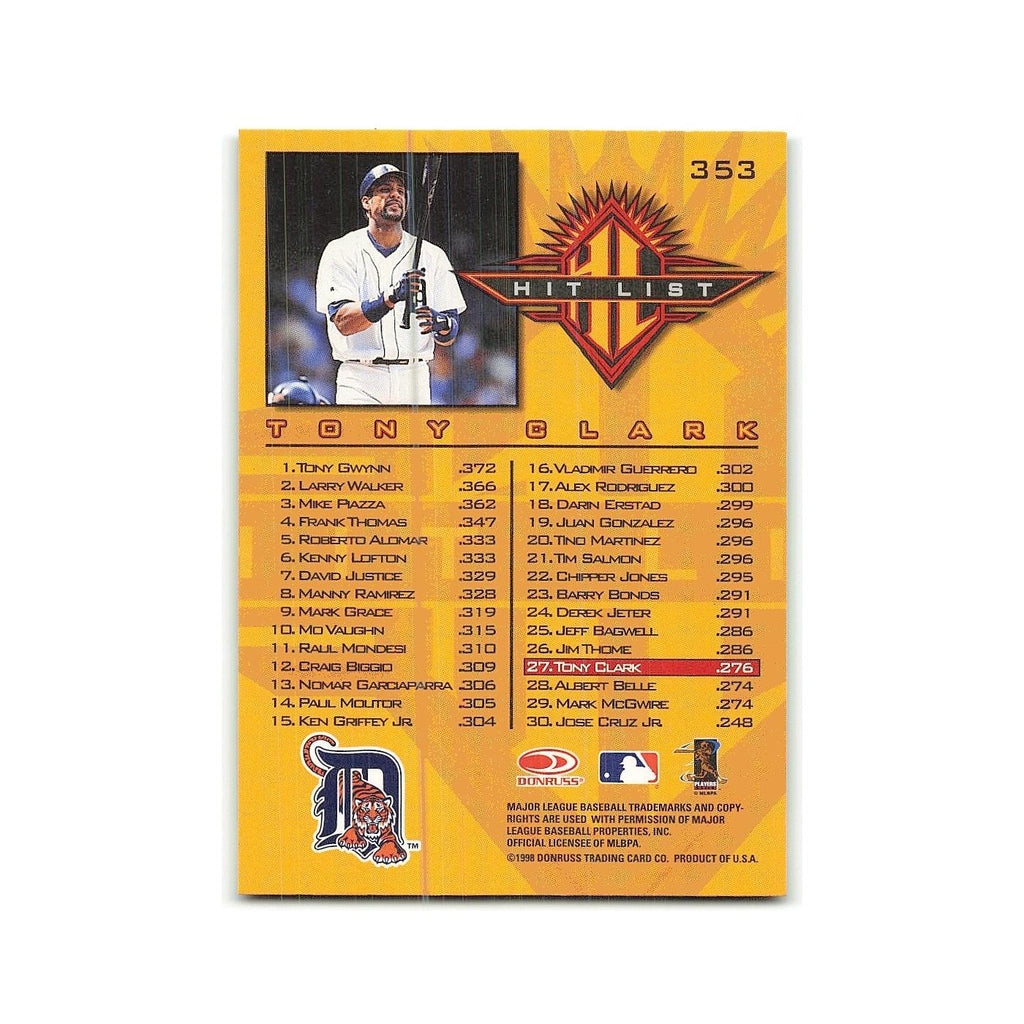 Tony Clark 1998 Donruss #353 Detroit Tigers Baseball Card NM