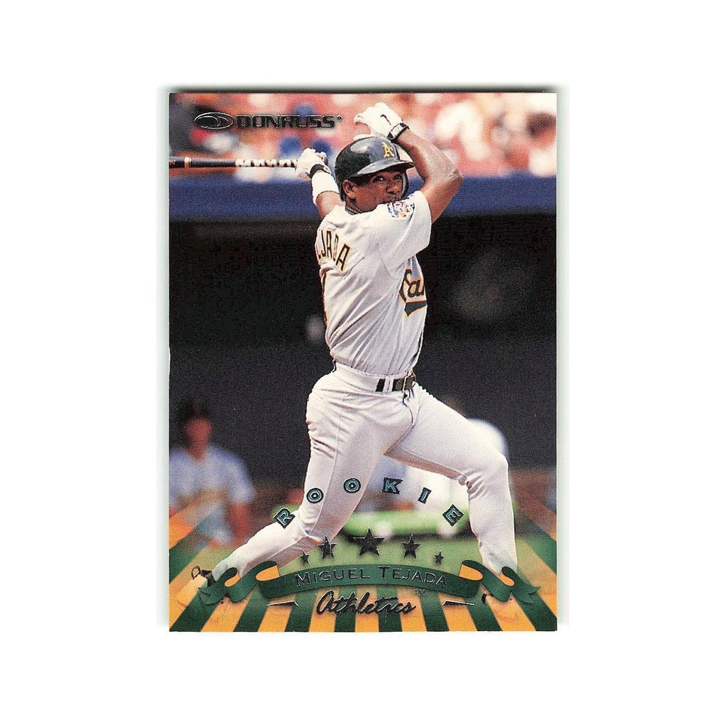 Miguel Tejada Rookie 1998 Donruss #111 Oakland Athletics Baseball Card NM