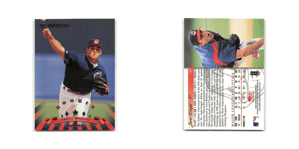 Jaret Wright Rookie 1998 Donruss #81 Cleveland Indians Baseball Card NM