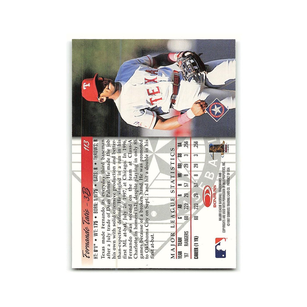 Fernando Tatis Rookie 1998 Donruss #113 Texas Rangers Baseball Card NM