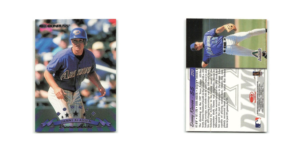 Danny Klassen Rookie 1998 Donruss #270 Arizona Diamondbacks Baseball Card NM