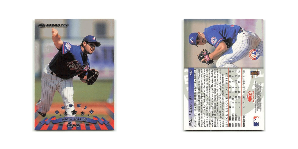 Marc Valdes Rookie 1998 Donruss #188 Montreal Expos Baseball Card NM