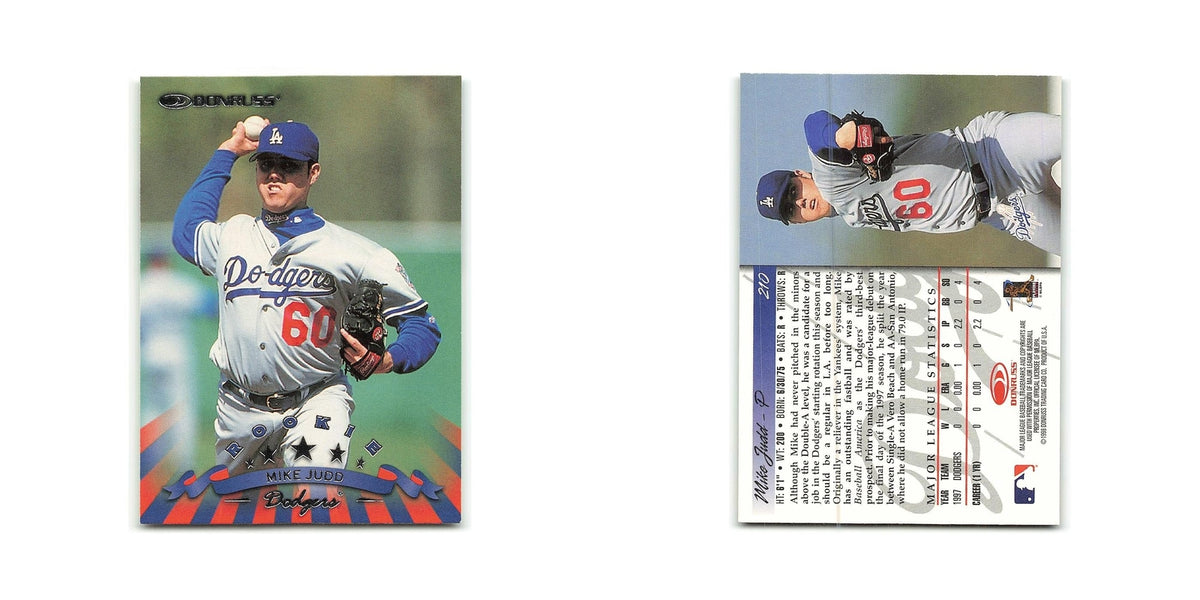 Mike Judd Rookie 1998 Donruss #210 Los Angeles Dodgers Baseball Card NM