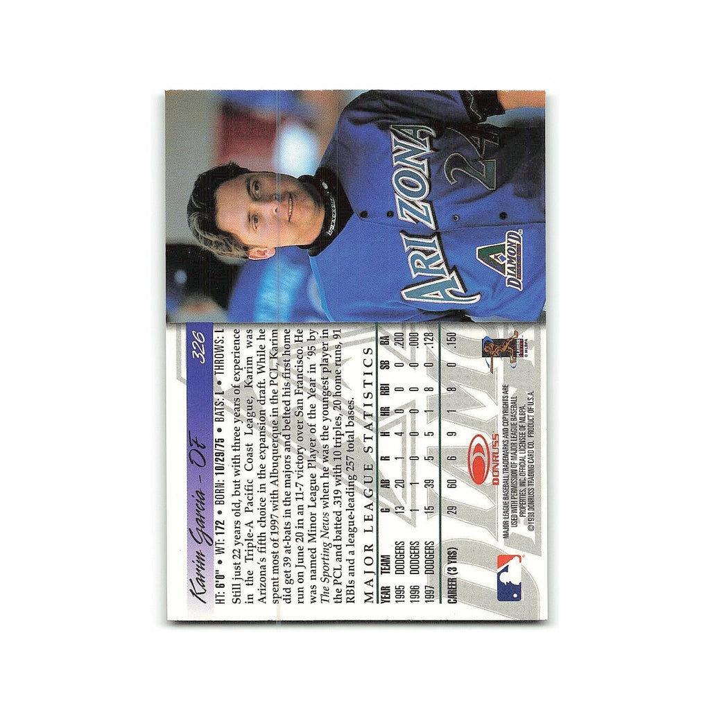 Karim Garcia Rookie 1998 Donruss #326 Arizona Diamondbacks Baseball Card NM