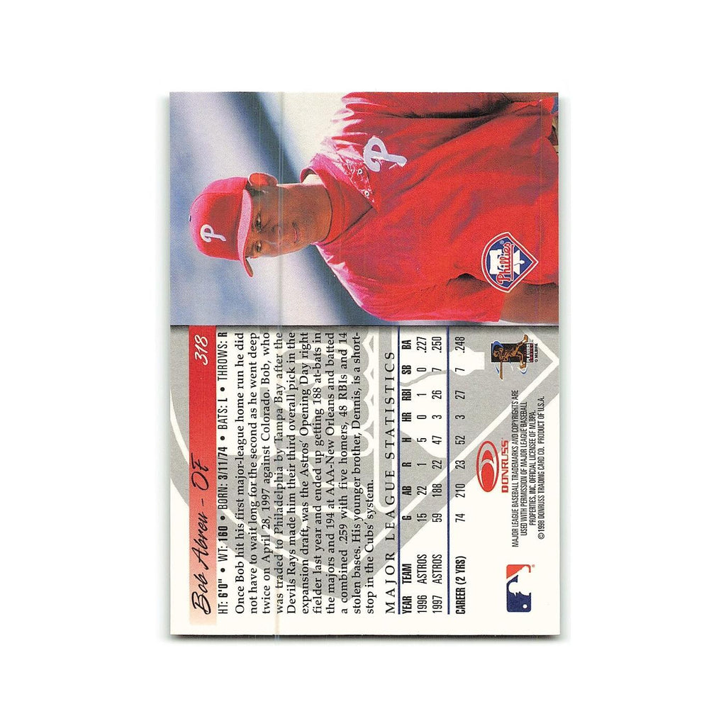 Bobby Abreu Rookie 1998 Donruss #318 Philadelphia Phillies Baseball Card NM