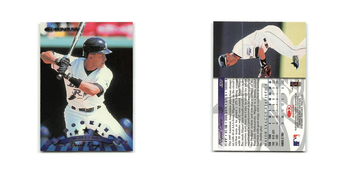 Miguel Cairo Rookie 1998 Donruss #320 Tampa Bay Devil Rays Baseball Card NM