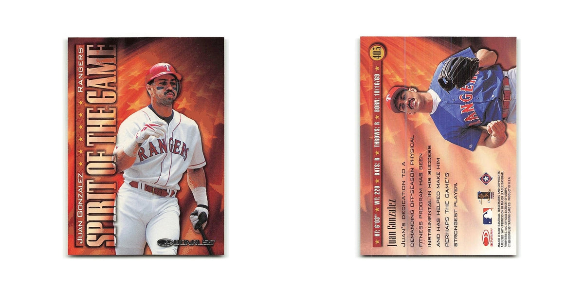 Juan Gonzalez 1998 Donruss #403 Texas Rangers Baseball Card NM