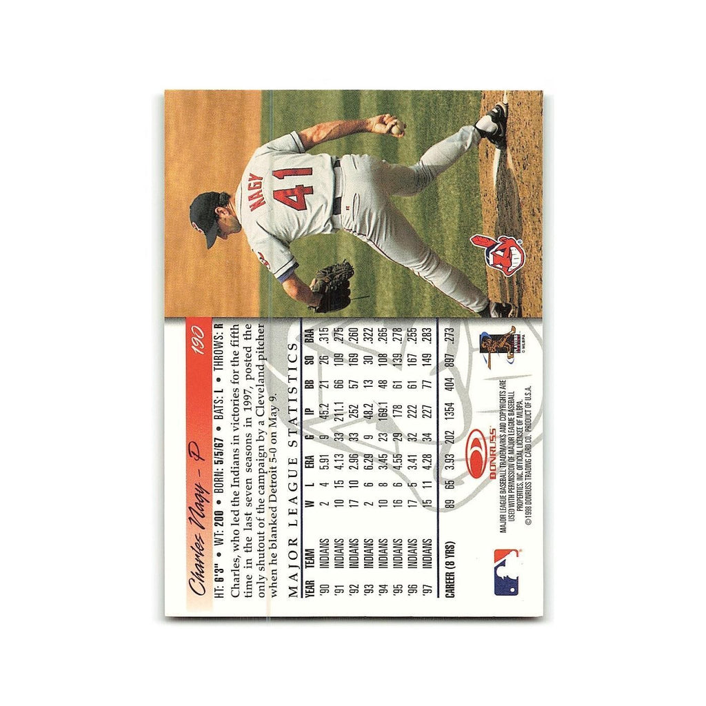 Charles Nagy 1998 Donruss #190 Cleveland Indians Baseball Card NM
