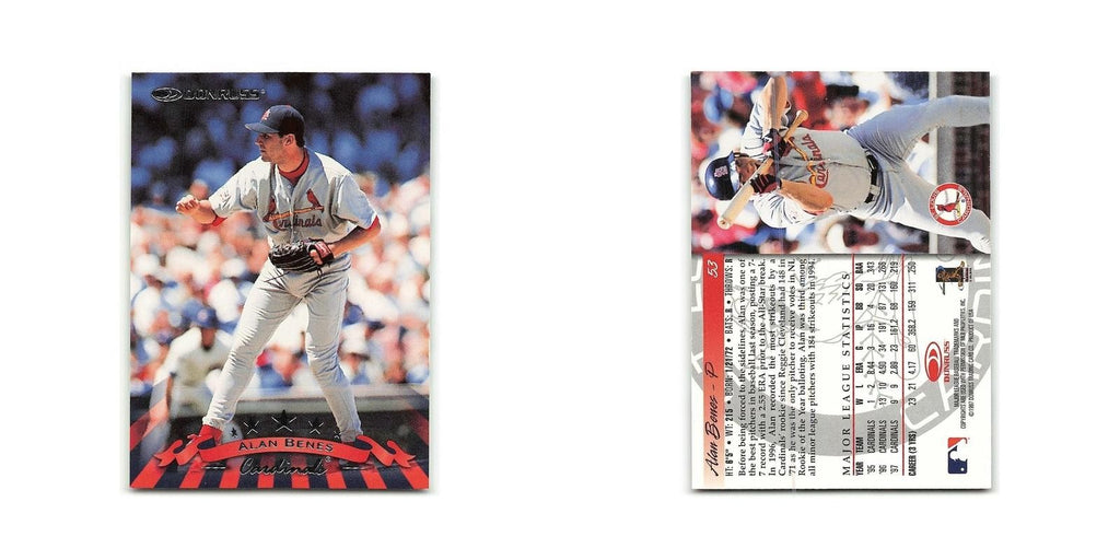 Alan Benes 1998 Donruss #53 St. Louis Cardinals Baseball Card NM