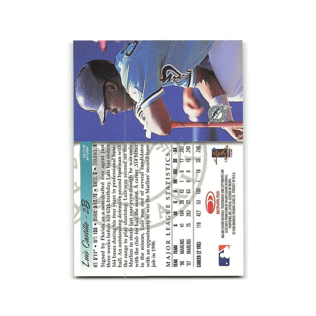 Luis Castillo 1998 Donruss #202 Florida Marlins Baseball Card NM