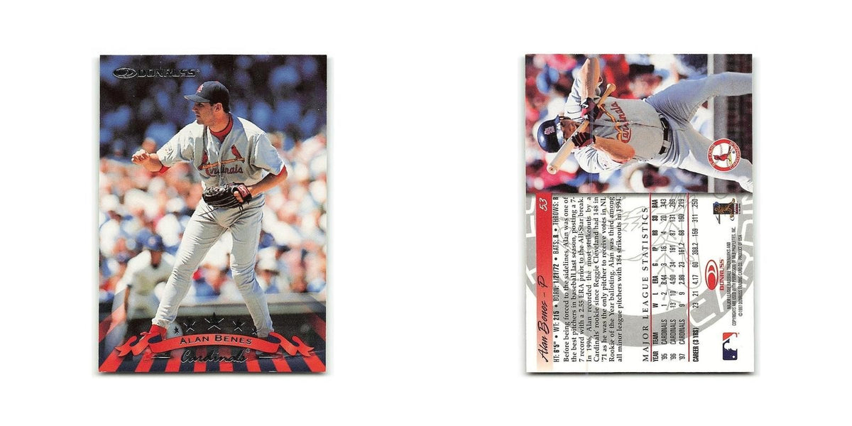 Alan Benes 1998 Donruss #53 St. Louis Cardinals Baseball Card NM